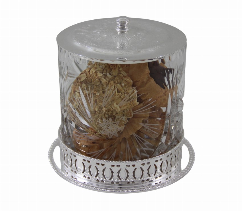 Cameo Design Cookie Jar Crystal