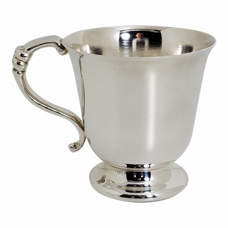 Child's Cup - Silver Fleur De Lis Design Fine English Pewter