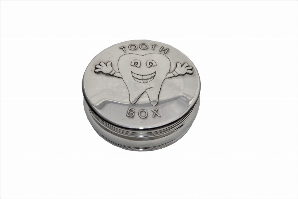 First Tooth Box 2" English Pewter