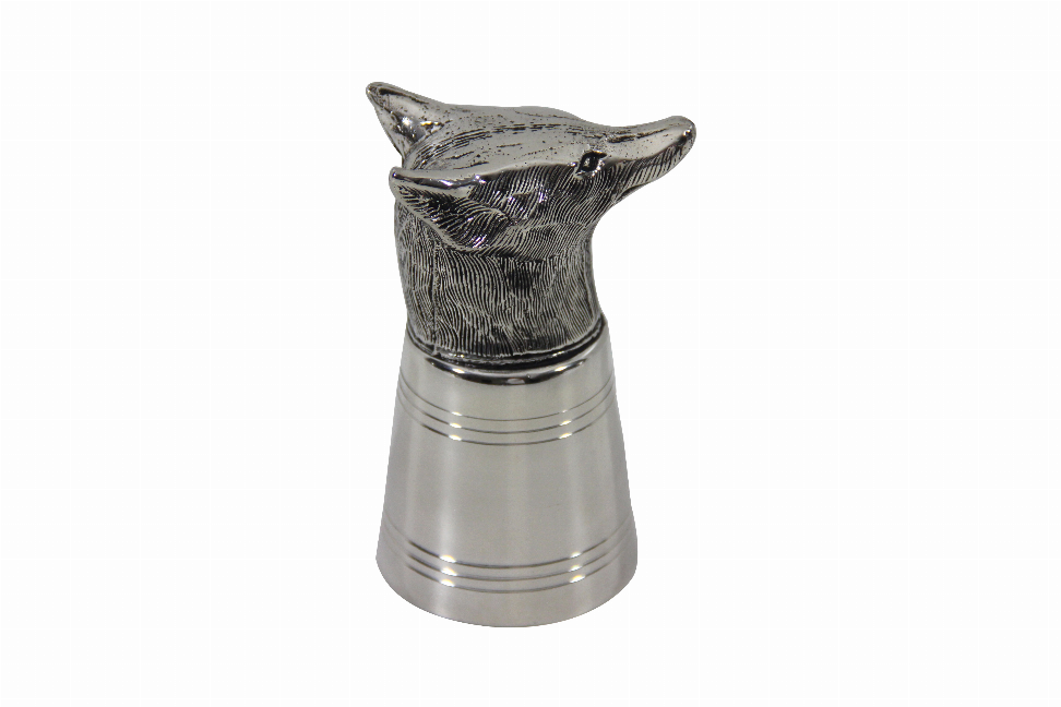 Fox Head Stirrup Cup Silver Plate
