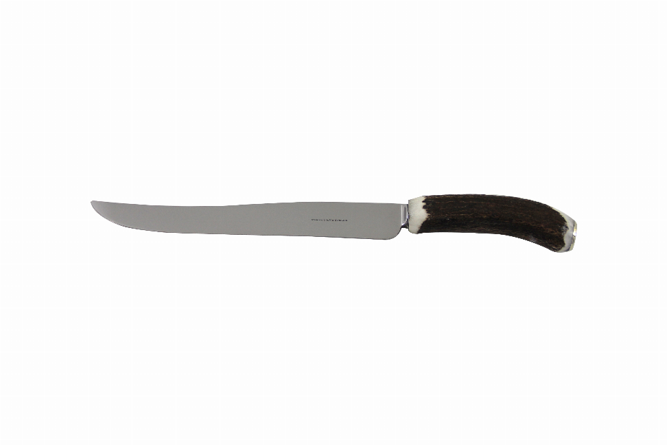 Horn Handle  Naturally Shed Dark Handle Steak Knife  Stainless Blade