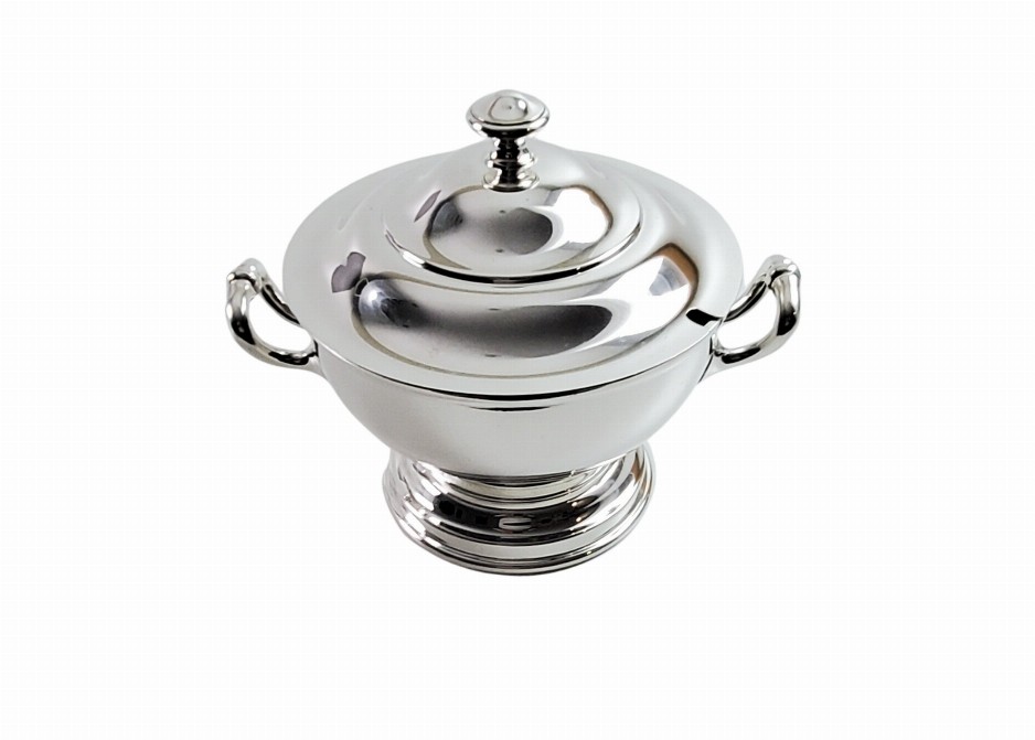 Hotel Silver Soup Tureen 2 Handle with Lid Walker & Hall c.1950