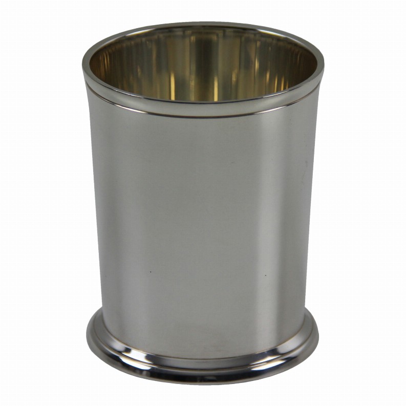 Mint Julep with Plain Edge Silver Plate