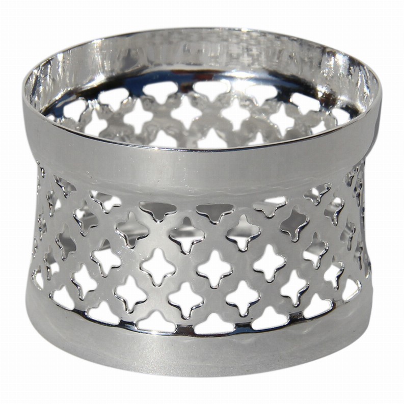 Napkin Ring Double Diamond  Design English Silver Plate