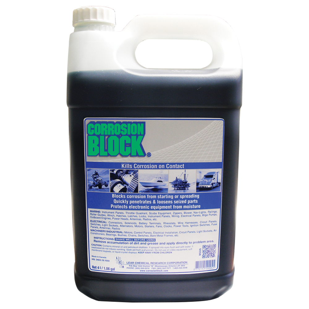 Corrosion Block Liquid 4-Liter Refill - Non-Hazmat, Non-Flammable & Non-Toxic *Case of 4*