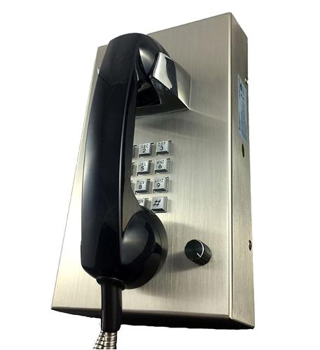 Stainless Steel Phone with Armored Cord