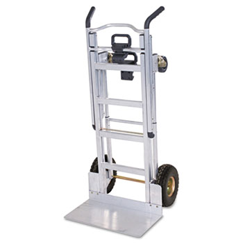 Cosco 3-in-1 Assist Series Hand Truck - 1000 lb Capacity - 4 Casters - Aluminum - x 19" Width x 21" Depth x 47.5" Height - Silve