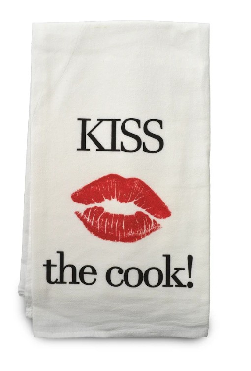Designer Kiss the Cook Flour Sack Tea Towel (2-pack)