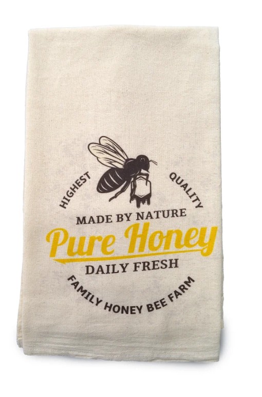 Designer Pure Honey Bee Flour Sack Tea Towel (2-pack)