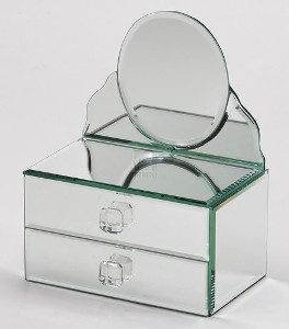 Aphrodite Box 2 Drawers with Oval Mirror