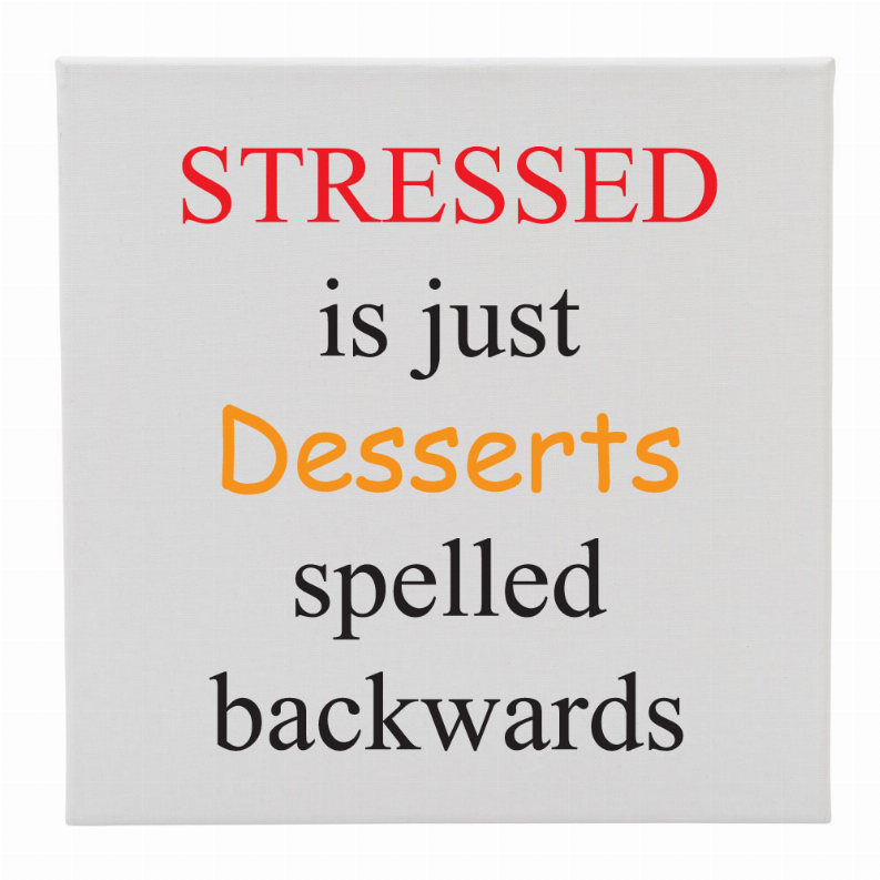 Canvas 12X12 Stressed/Desserts