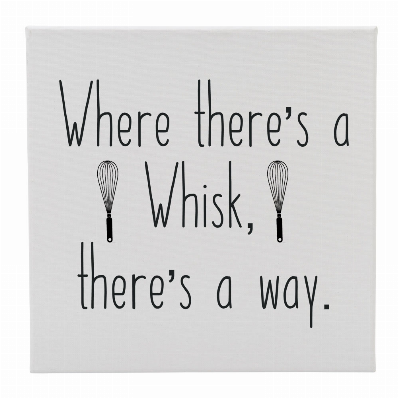 Canvas 12X12 Where There'S A Whisk