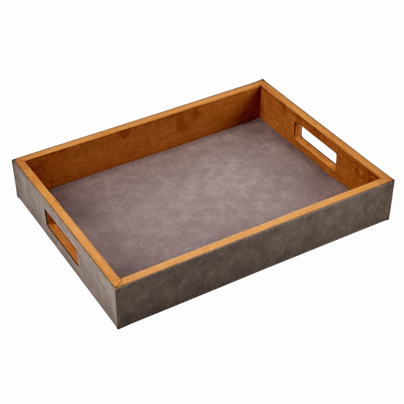 Leatherette Tray,  2.5 X 12 X 16