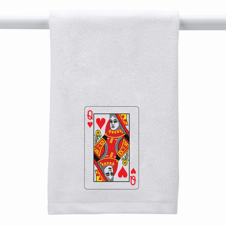 White Towel Queen Of Hearts