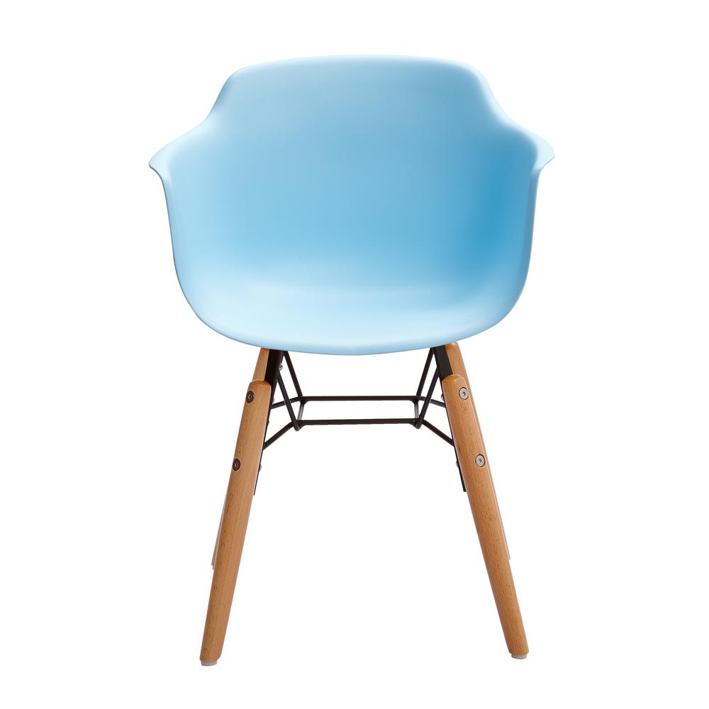 Midcentury Polypropylene Kids Side Chair, Set of 4 Blue