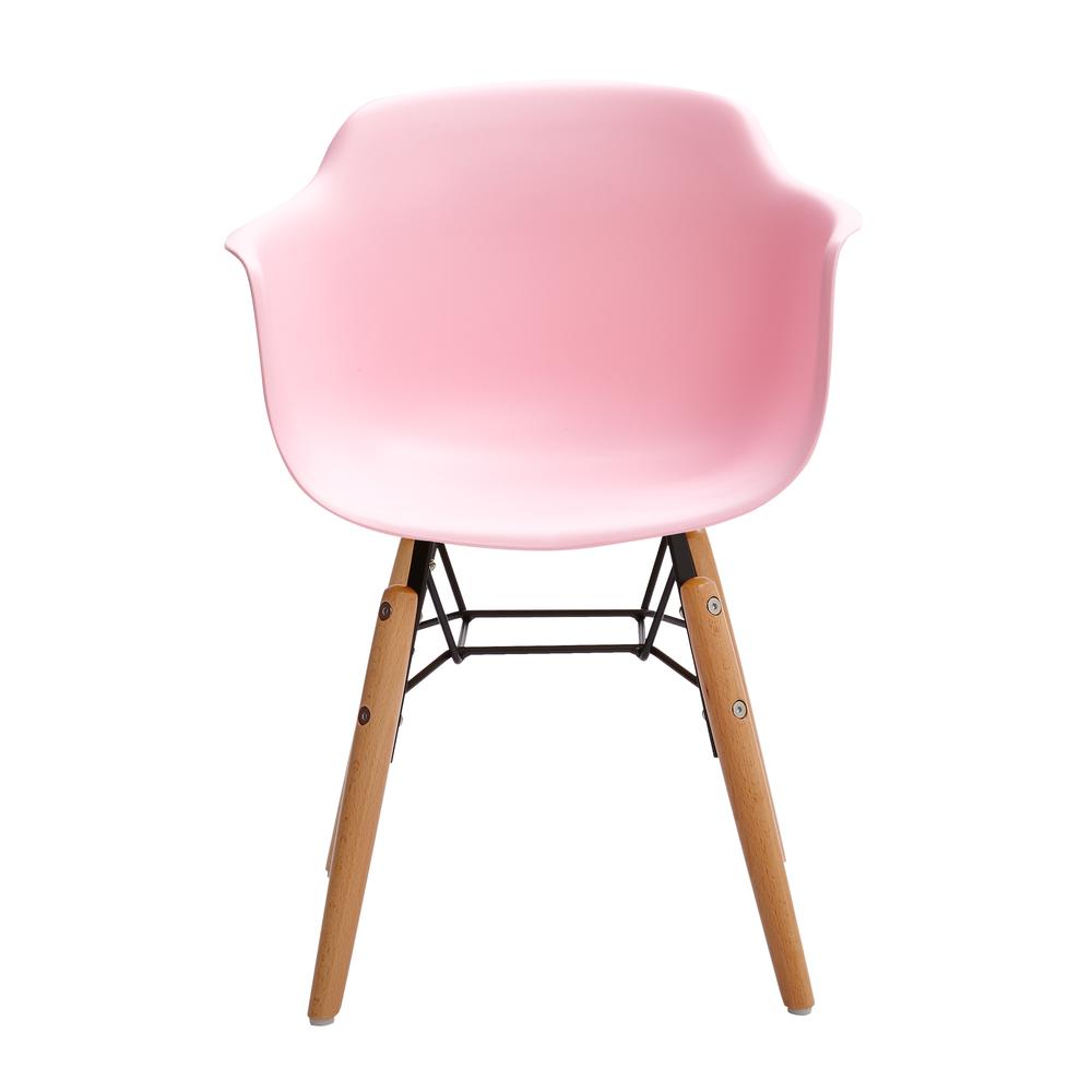 Midcentury Polypropylene Kids Side Chair, Set of 4 Pink