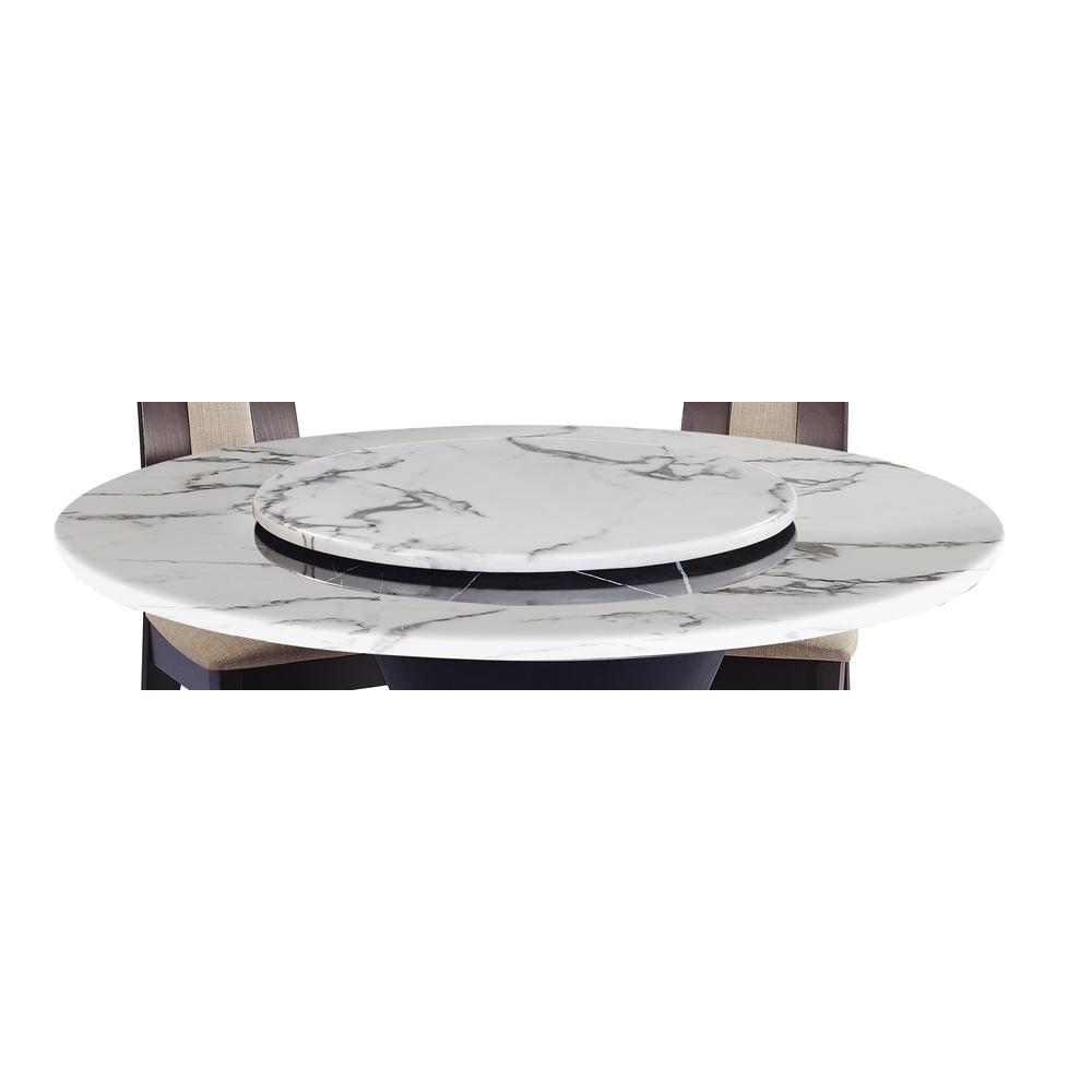 Marble Lazy Susan White with Gray veins