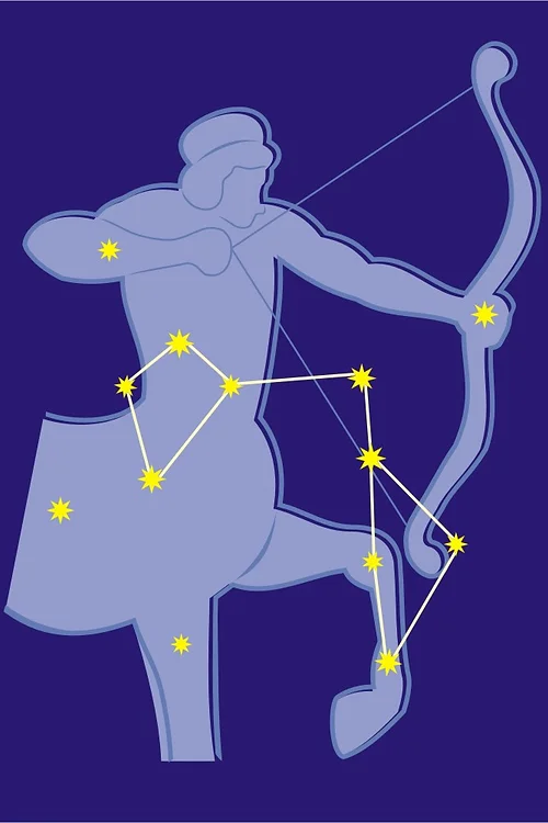 Constellations - 5 1/2" Solid Wood Base Sagittarius