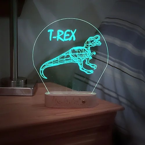 T-Rex Dinosaur - 5 1/2" Solid Wood Base