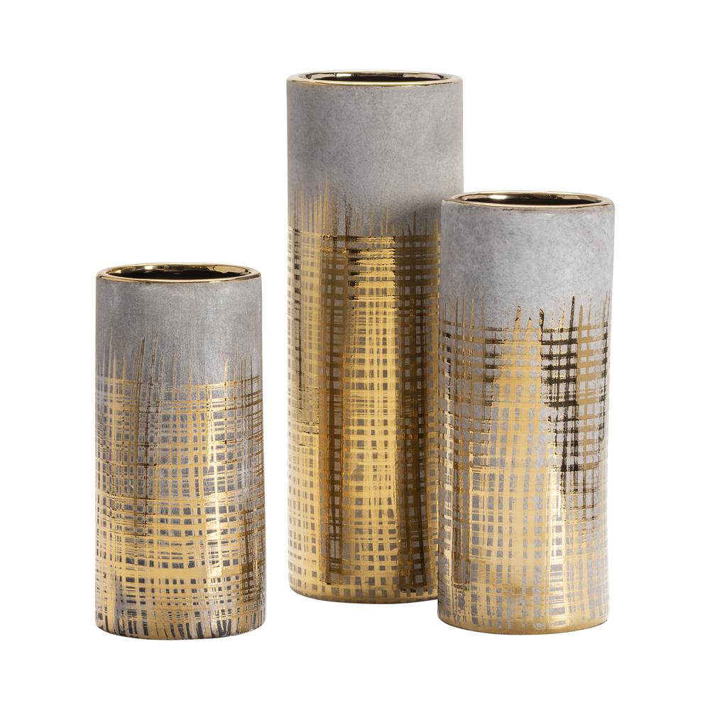 Beacon Cylinder Vases,Set of 3