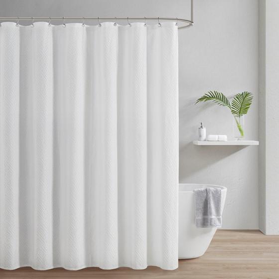 100% Cotton Shower Curtain White 72x72"