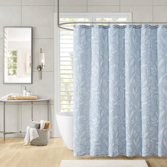 100% Cotton Shower Curtain Blue 72x72"