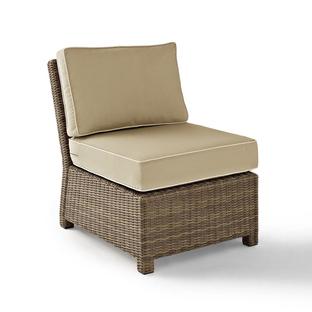 Bradenton Outdoor Wicker Sectional Center Chair Sand/Weathered Brown