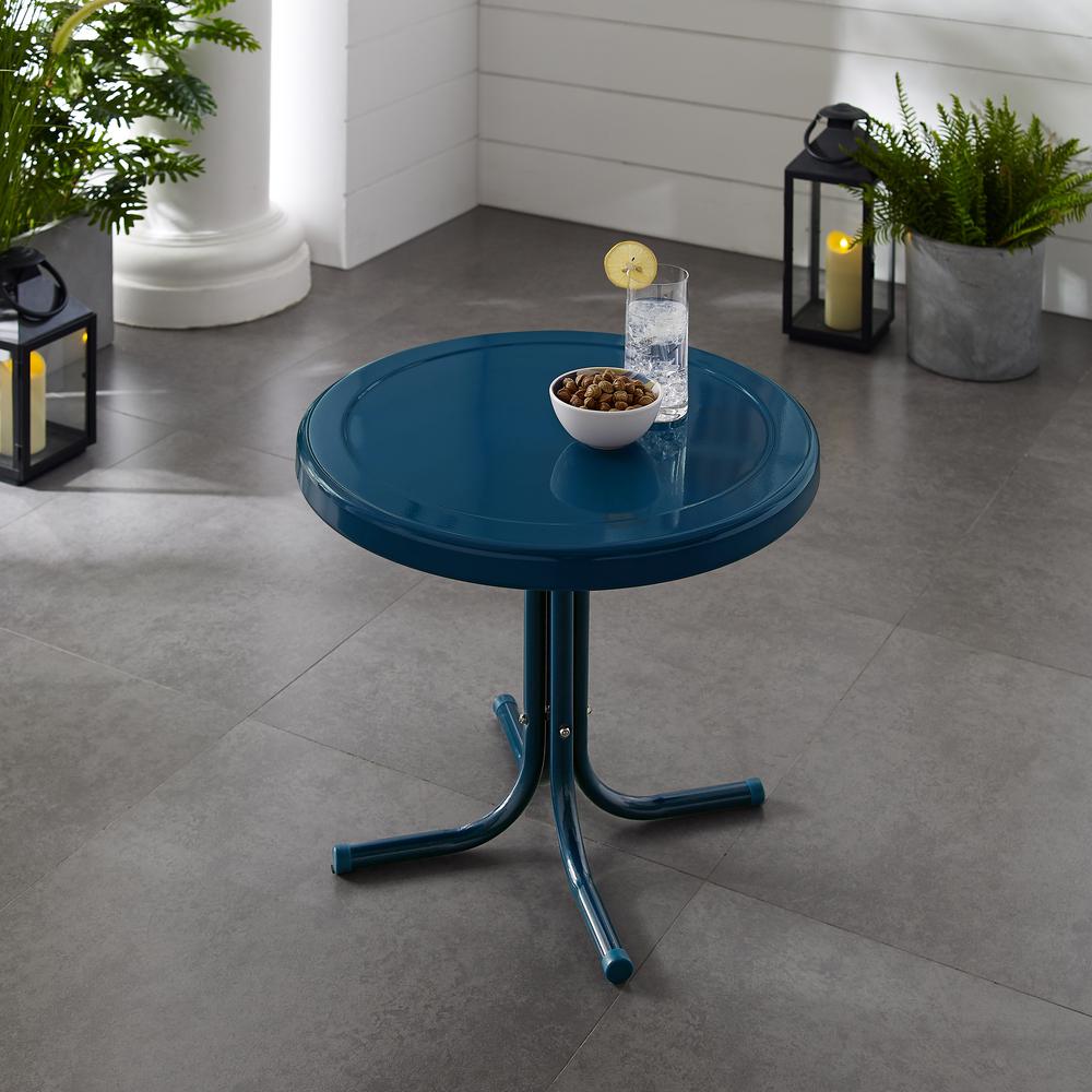 Griffith Outdoor Metal Side Table Navy Gloss