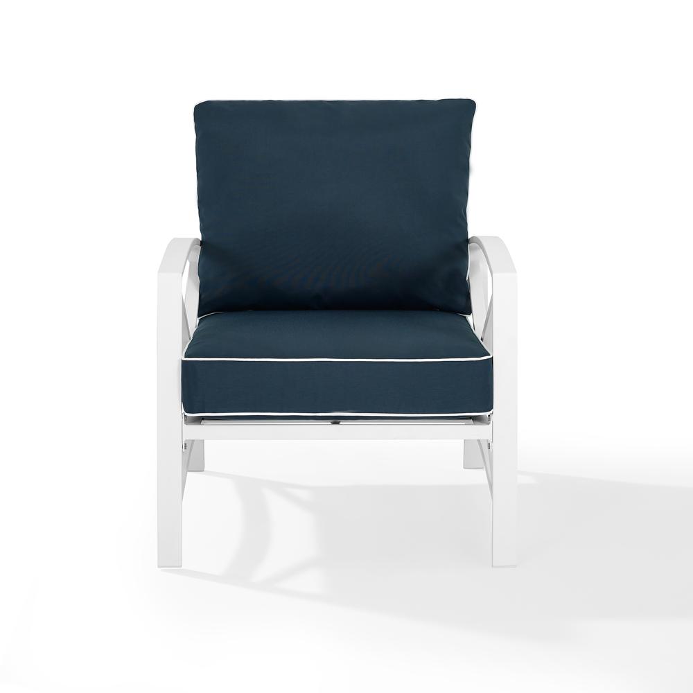 Kaplan Outdoor Metal Armchair Navy/White