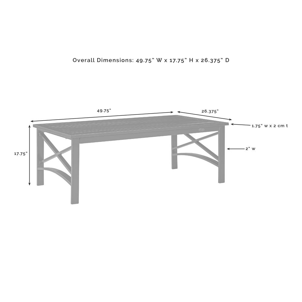 Kaplan 2Pc Outdoor Metal Sofa Set Gray/White - Sofa & Coffee Table