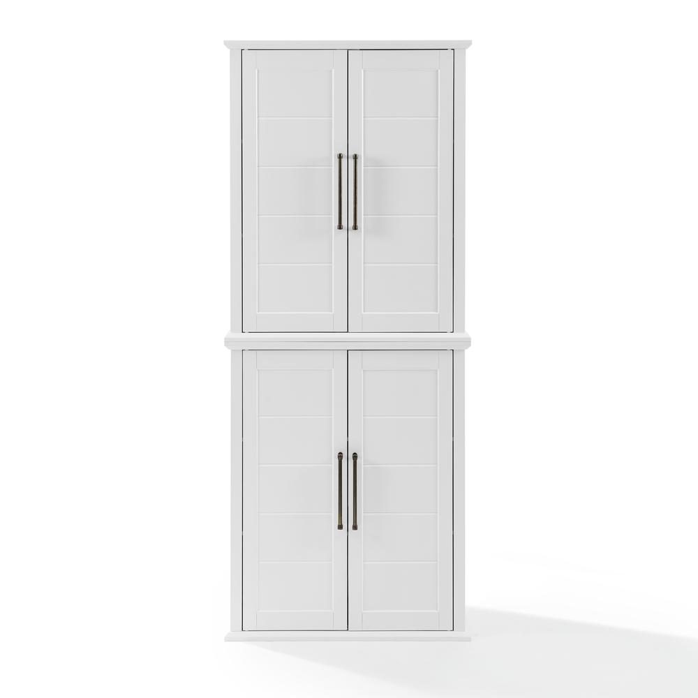 Bartlett Tall Storage Pantry White - 2 Stackable Pantries