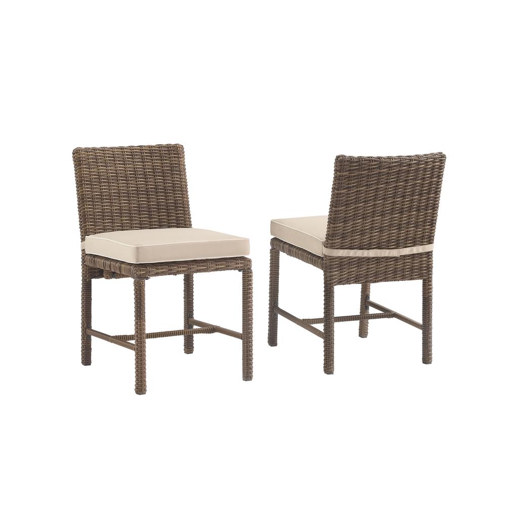 Bradenton 2Pc Outdoor Wicker Dining Chair Set Sand/Weathered Brown - 2 Dining Chairs