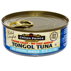 Crown Prince Natural Chunk Light Tongol Tuna In Spring Water (12x5Oz)