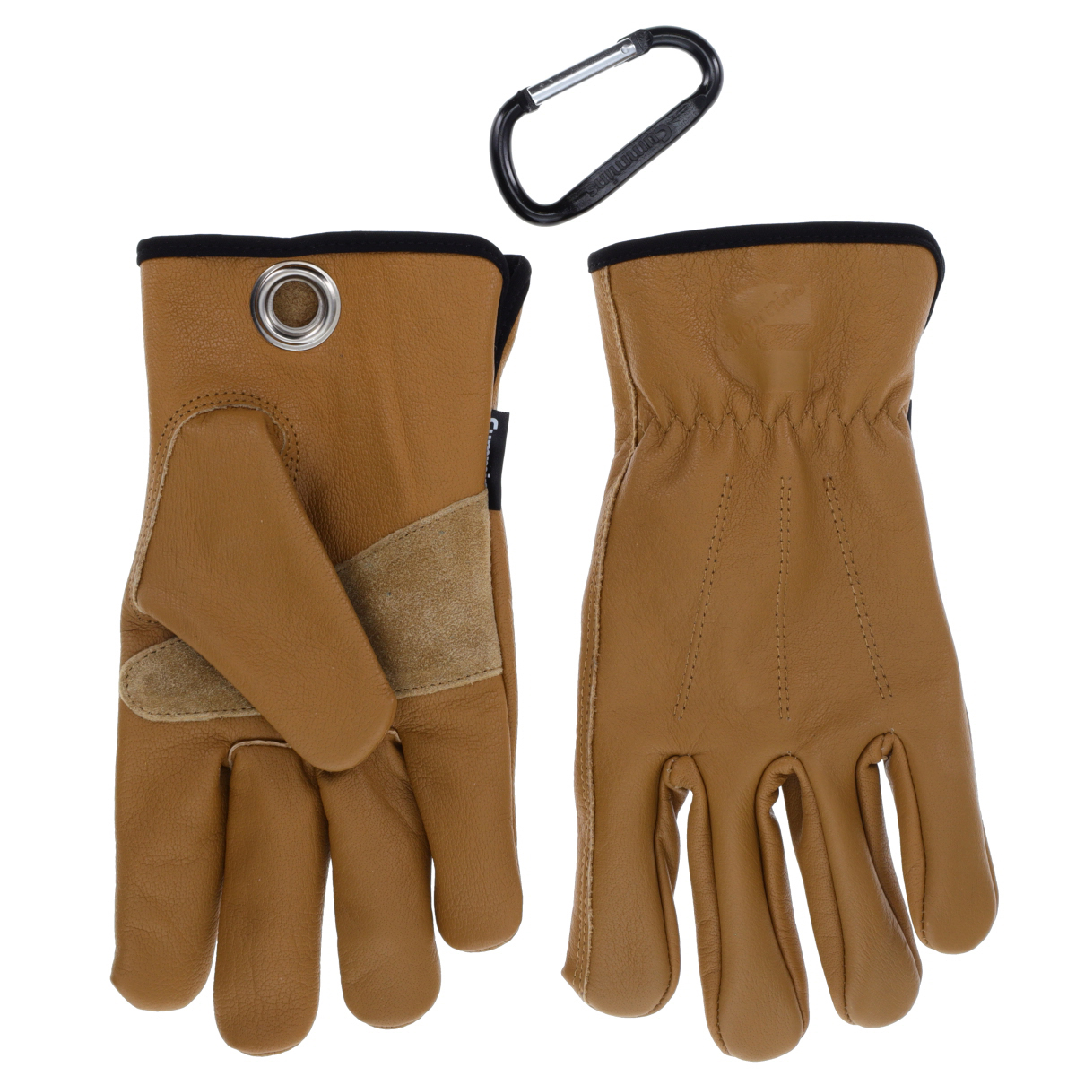 Cummins Full Leather Gloves for Men CMN35151 - Fencer Work Leather Palm Gloves for Truck Driving Gardening Outdoor Work - Large
