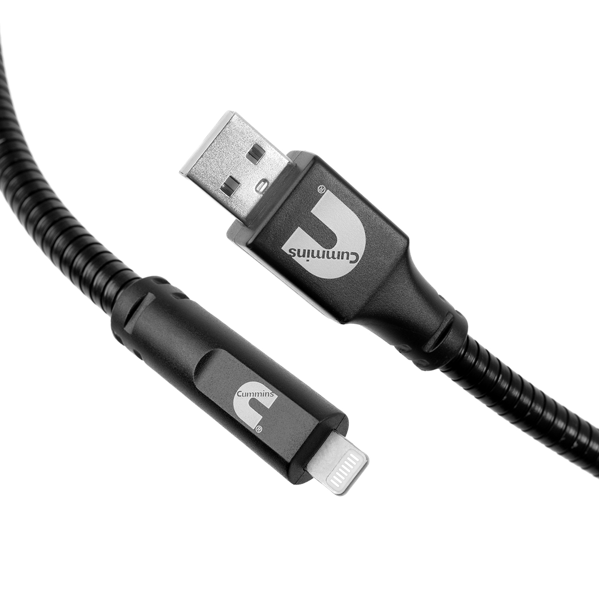 Cummins Lightning to USB A Charging Cable CMN4700 for iPhone MFi Certified Plus Organizer 4ft - Black