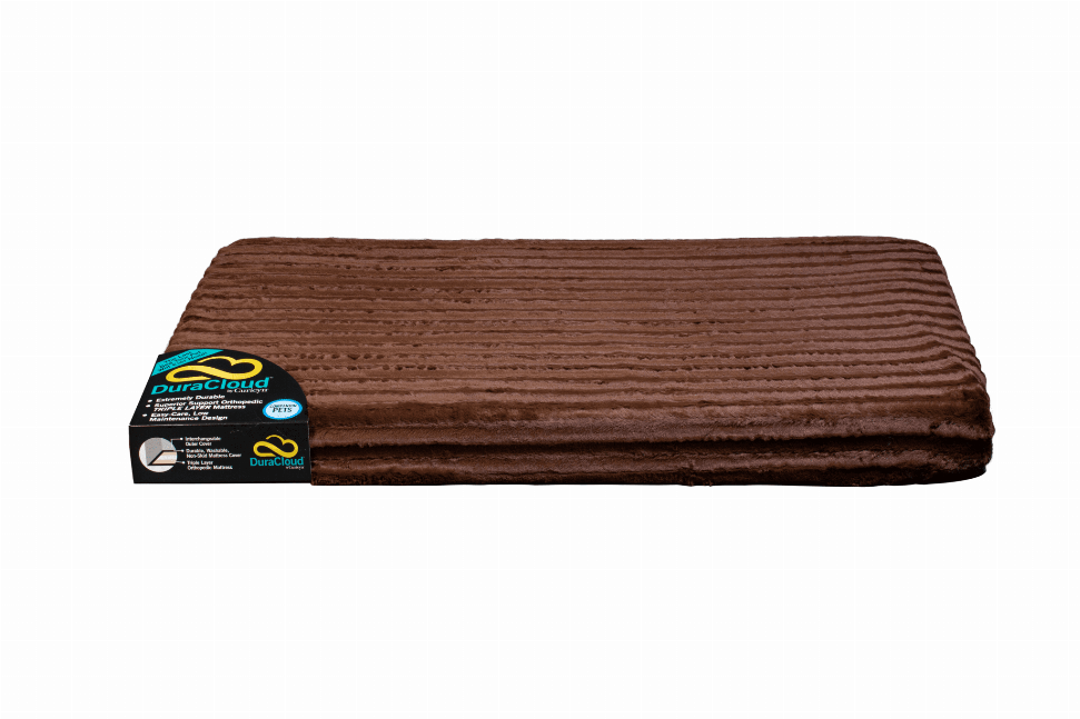 DuraCloud Orthopedic Pet Bed and Crate Pad X-Small Brown