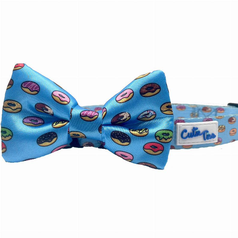 Cutie Ties Dog Bow Tie - One Size Donuts