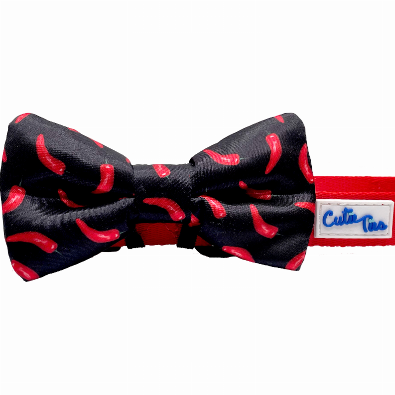 Cutie Ties Dog Bow Tie - One Size Chili Peppers