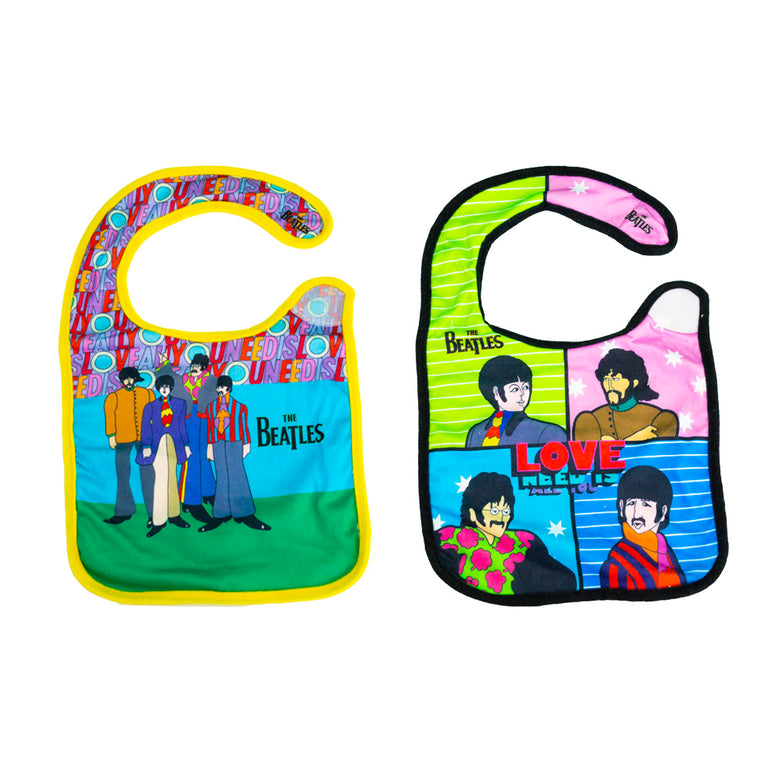 The Beatles Love Extra Soft Bibs 2 Pack