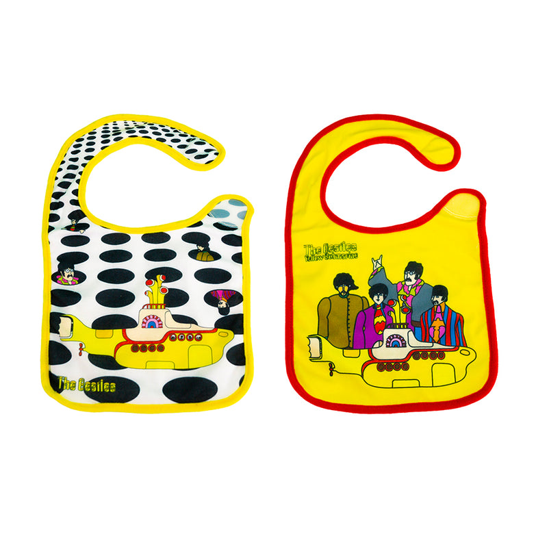 The Beatles Yellow Sub Extra Soft Bibs 2 Pack