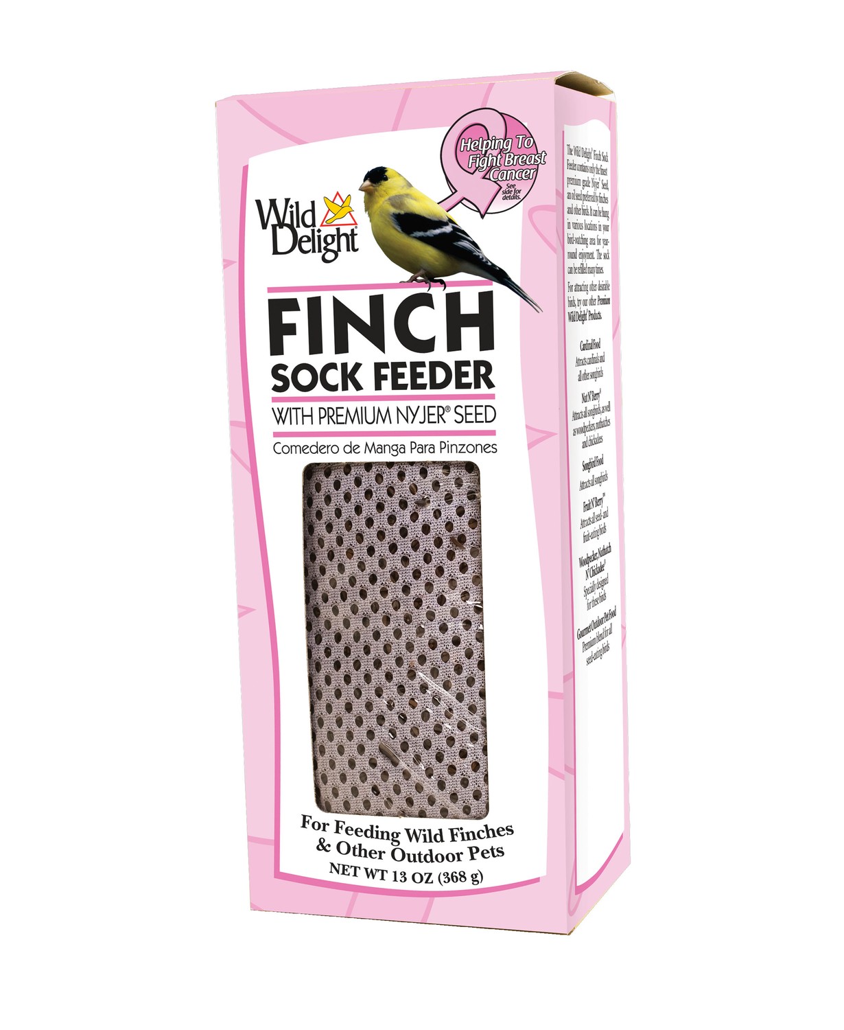 383040 Pink Finch Sock W/ Seed