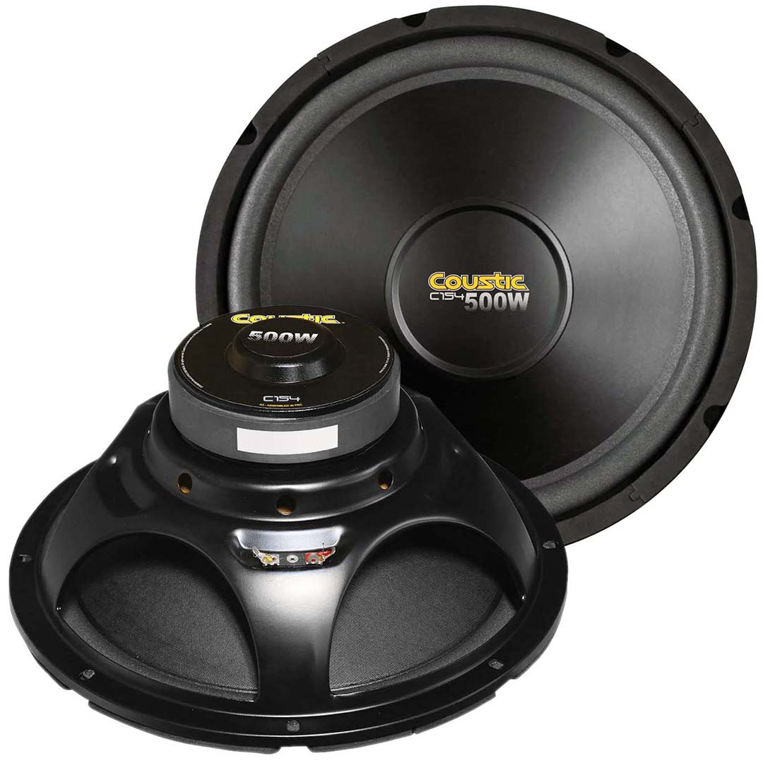Coustic 15" Woofer 250W RMS/500W Max Single 4 Ohm Voice Coil