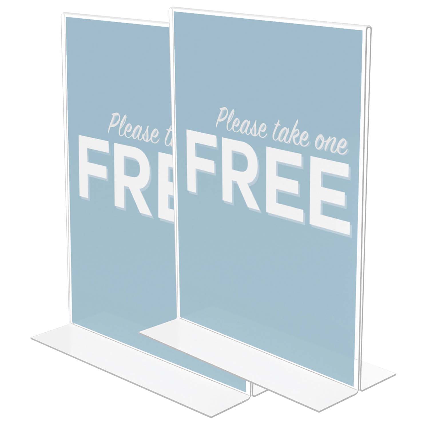 Classic Image Stand-Up Sign Holder, Portrait, Pack of 2