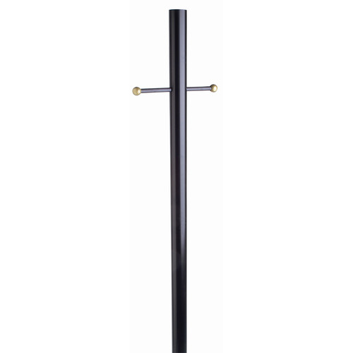Outdoor Lamp Post with Cross Arm and Photo Eye, 80-Inch by 3-Inch, Black