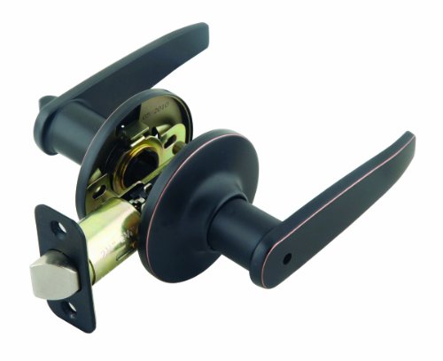 Delavan 2-Way Latch Privacy Door Handle, Adjustable Backset, Oil Rubbed Bronze