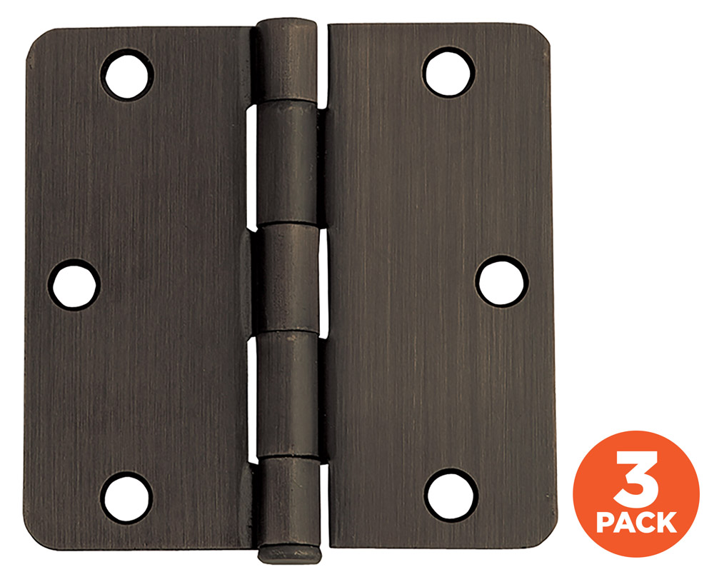 3-Pack Hinge 3.5", Oil Rubbed Bronze