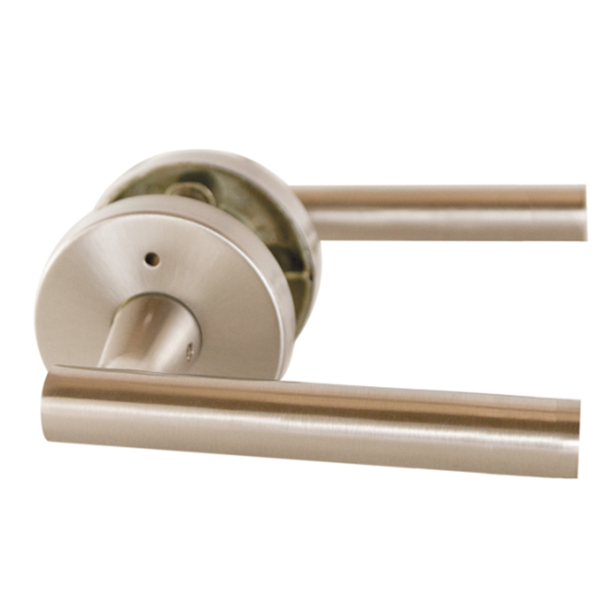 Design House 580969 Eastport Bed and Bath Lever, Reversible for Left or Right Handed Doors, Satin Nickel Finish