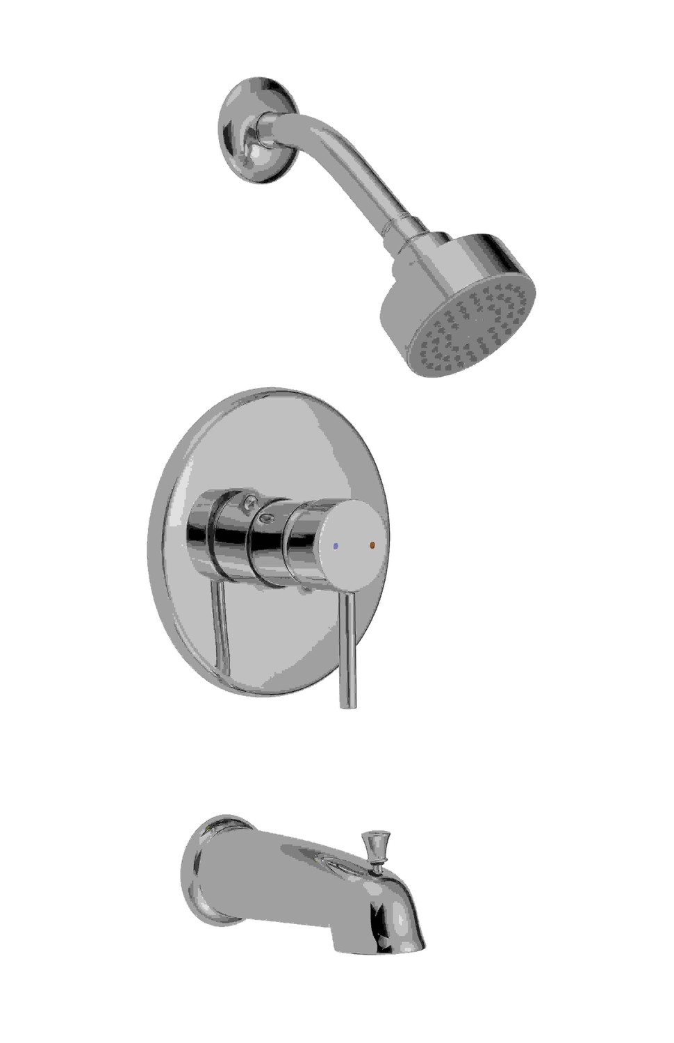 Design House 547679 Eastport Tub and Shower Faucet, Satin Nickel Finish