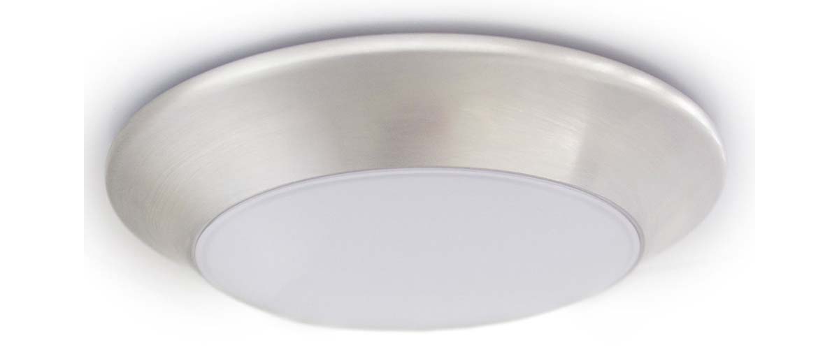 Design House 578443 Prescott Dimmable LED Disk Light, Satin Nickel