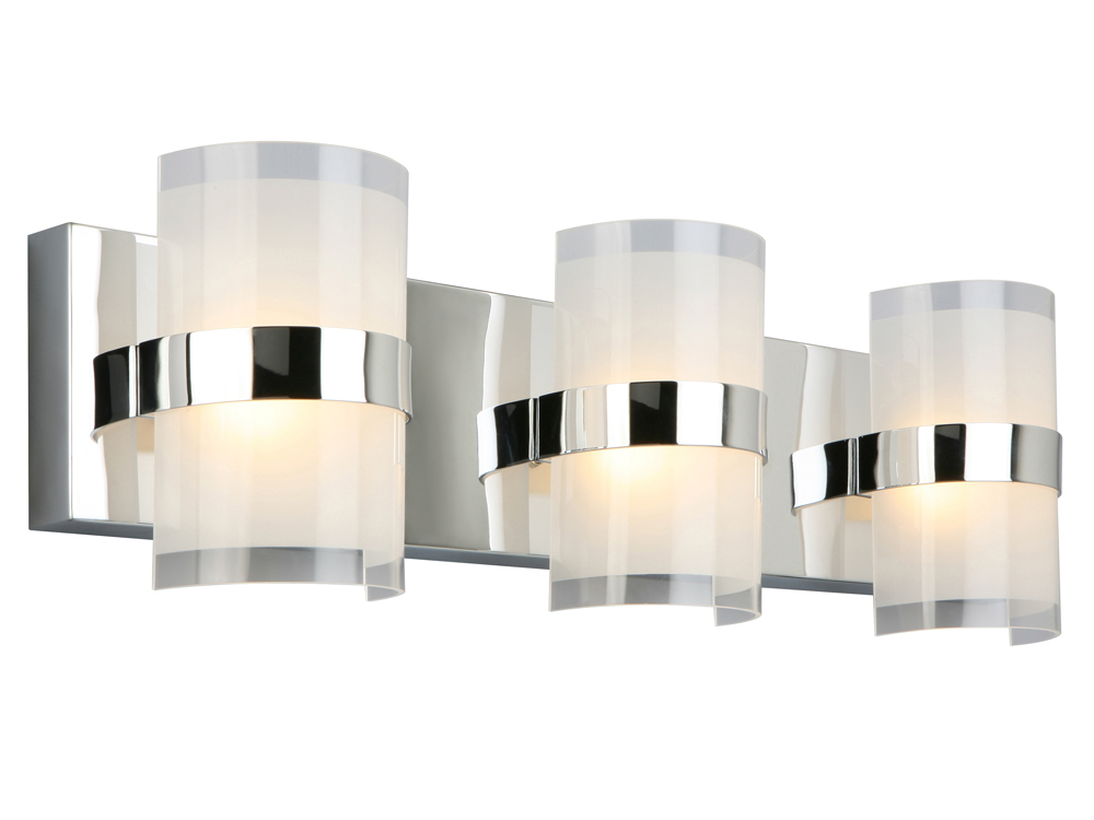 Design House 577783 Haswell 3-Light LED Wall Light, Polished Chrome
